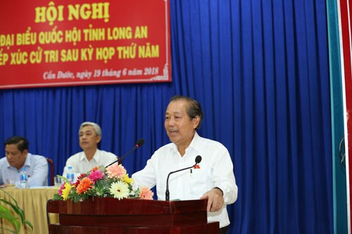 Phó Thủ tướng Thường trực Chính phủ tiếp xúc cử tri huyện Cần Đước, Long An - ảnh 1